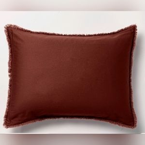 CASALUNA NWT heavyweight linen blend sham -dark clay -standard